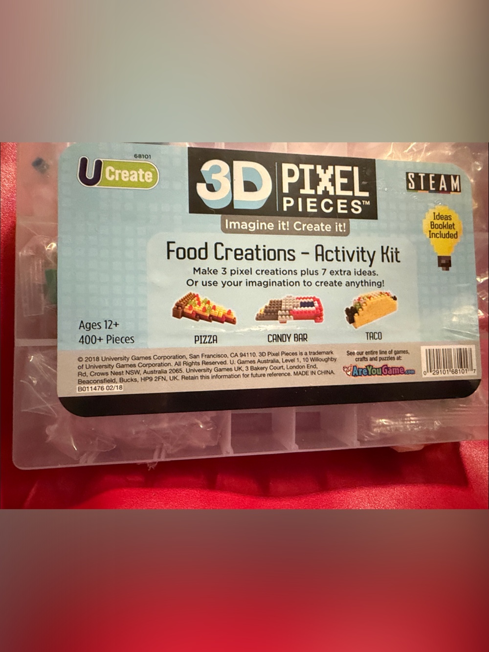 U Create 3D Pixel Pieces Food Creations Activity Kit - Blue
